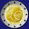 2 € Slowakei 2009 - 10 Jahre Wirtschafts- und Währungsunion (WWU)